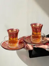 復古トルココーヒーカップ【ロマンティックな異国情緒・紅茶・アフタヌーンティー用・花茶カップ＆ソーサーギフトボックス】