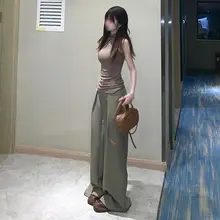 極上の柔らかさのロングワイドパンツ【フィット・ドラッグ丈・女性用】（セットアップ対応）
