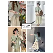 チェックデザインの短袖シャツ【フィット・クルーネック・カジュアル】