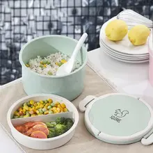シンプルな学生用お弁当箱【電子レンジ対応・プラスチック製・ふた付き・丸型・大サイズ】