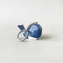 木製クジラのキーホルダー【ハンドメイド・おしゃれなデザイン・ギフト用】