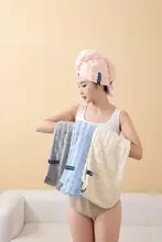 極上の柔らかさの吸水速乾ヘアドライキャップ【厚手・家庭用・バスタイム用】