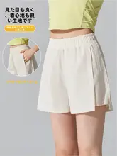 女性用 ランニングショートパンツ【ポケット付き・四方向ストレッチ・ゆったりデザイン】