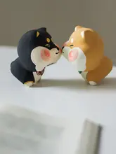 手作り陶製かわいい猫と柴犬のカーアクセサリー【インテリア小物】