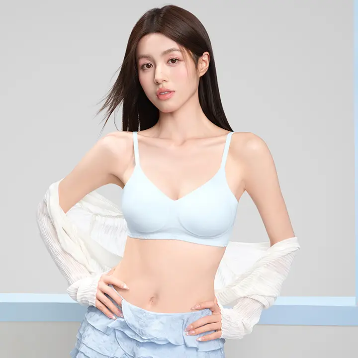 ブラジャー レディース シームレス レース 寄せ上げ 脇肉すっきり リフトアップ 細ストラップ 小胸用