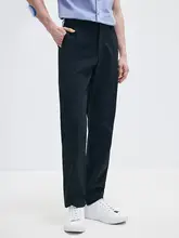黒いカジュアルパンツ【男性用・通勤対応・スリムフィット】