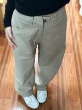 高身長向けカシュクールハイウエストデニムパンツ【裏起毛・ストレート・ゆったりフィット】（セットアップ対応）