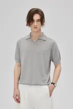 半袖ポロシャツ 男性 夏 シンプル 若々しい 五分袖 トップス ポロカラー ニット Tシャツ