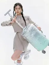 おしゃれなラウンド型キャリーケース【静音・四輪・パスワードロック付き】