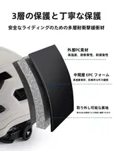 超軽量一体型自転車ヘルメット【男女兼用・風鏡付き・マウンテンバイク・ロードバイク用】