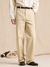 アメリカンスタイル ヴィンテージウォッシュ コットン製 ハイウエスト ストレートパンツ【春秋用・カジュアル】