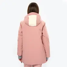 防水・冬用スノージャケット【中長丈・レディース・フード付き・寒冷地用】（セットアップ対応）