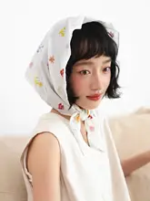 春夏用 コットンシルクの薄手スカーフ【フランス風・高級感・多用途】