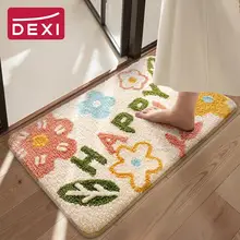 ふわふわ吸水バスマット【厚みのある防滑デザイン・速乾・花柄】