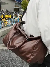 高級感のある大容量手提げ旅行バッグ【PU素材・カジュアル・スポーツ用・出張・旅行用】