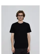 ペルーコットン使用の涼感半袖Tシャツ【無地・小さめの襟・スリムフィット・袖口絞り】