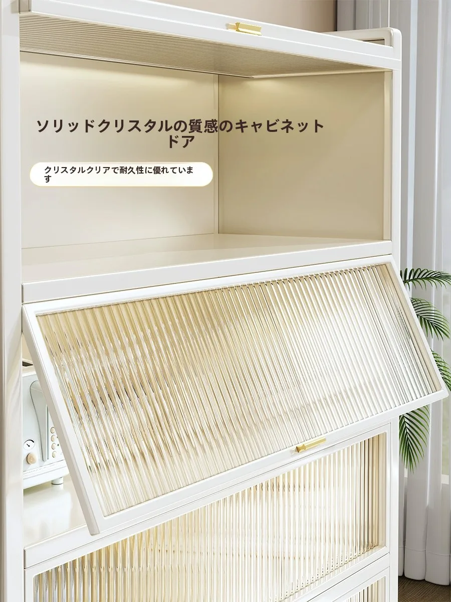 防塵仕様のキッチン収納ラック：多層設計で電動レンジも収納可能