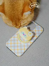 かわいい猫デザインの磁石式スマホスタンド【伸縮可能・カートゥーン風】