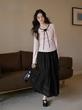 大きいサイズのVネック長袖Tシャツ【インナー・外着用・ピンク・秋用】