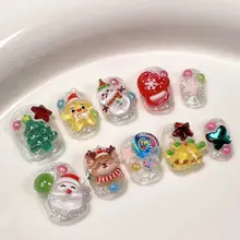 クリスマスネイルデザイン【ハンドメイド・キュートな立体サンタネイルシール】（セットアップ対応）
