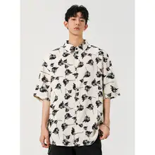 できるデザイン！夏用ハワイアン柄半袖シャツ【速乾・薄手・ビーチスタイル】
