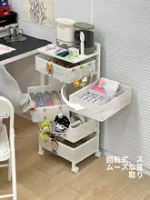 回転式可動収納ワゴン【多層式・工具収納・ピン豆ボトル用】