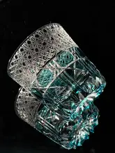 江戸切子水晶酒杯【手作り彫刻・贈り物に最適・ギフトボックス付き】
