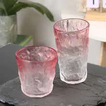クリエイティブなアイスグレイスタンブラー【透明ガラス・カラフル・冷飲用】