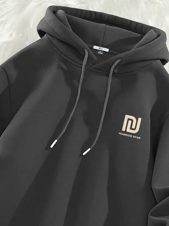 フード付き メンズ 秋用 厚手カジュアルスウェットシャツ【ゆったりシルエット・長袖】