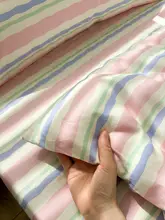 夢幻ストライプの純綿シーツ【全季節対応・学生寮用・シングルサイズ】