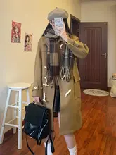 ウールメルトンボアコート【長袖・トグルボタン・キャメル・フレップ付き】