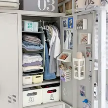 スチール製衣類収納ボックス【多層設計・寮や職場用・更衣室収納】