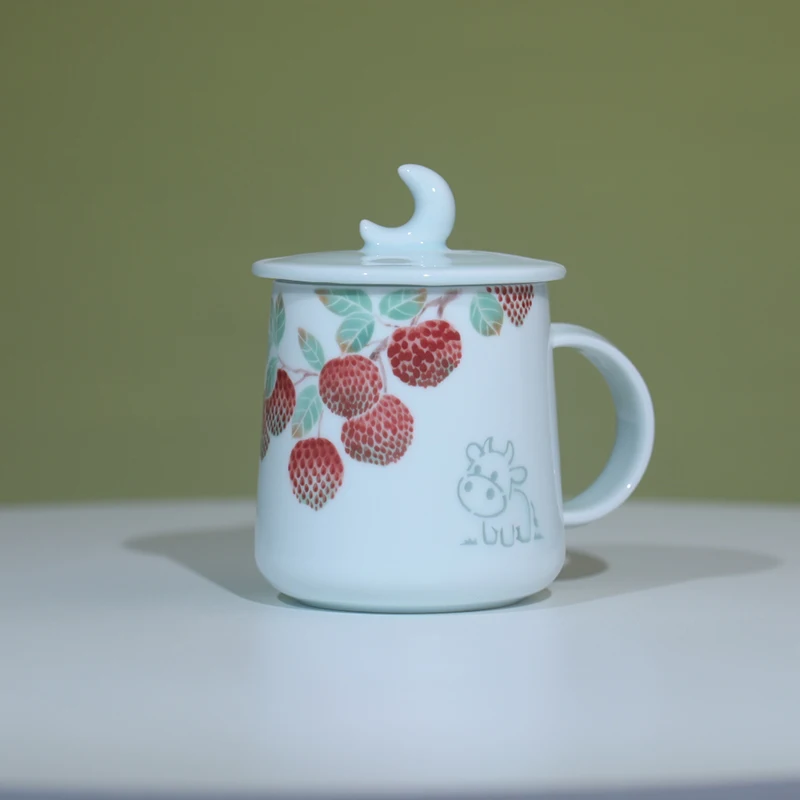 手描き景德鎮陶器牛マグカップセット：高級感と伝統美を融合した贈り物