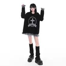 手編みニットソックスカバー【暖かいジグザグデザイン・クロス・非対称】