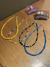 韓国輸入ビーズ手作りカラー ネックレース