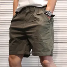 カーゴショートパンツ メンズ 夏用 薄型 ゆったり 無地 ヴィンテージ