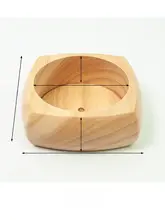 ラバーウッド製 ニードルホルダー ボウル【木製・DIY用・ナチュラルカラー】