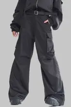 レディース工装パンツ【フェイクレザー風・春夏用・フィット】