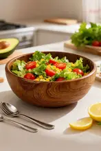 無塗装ラワン木製サラダボウル【大サイズ・果物用・天然素材】