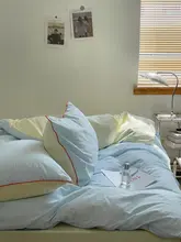 梨夢 ミックスデザインの純綿水洗棉四点セット【全棉・シーツ・カバー・ベッドスカート付き】