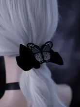 スカルとクモの巣モチーフのヘアバンド【ハンドメイド・ベル付き・アンダーグラウンドスタイル】