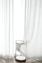 透光性のある白いレースカーテン【バルコニー用・仕切りカーテン・軽量素材】