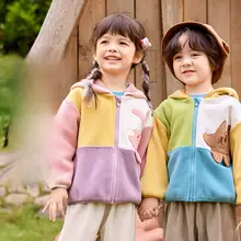 秋用ベビーコート【抗静電気・両面フリース・フード付き・男の子用】