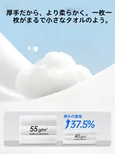 使い捨てコットン洗顔タオル【壁掛け式・極上の柔らかさ・大判】