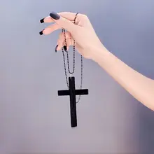 ダークロリータ大十字架ネックレス【パンク・ゴシック・チョーカー・修道女風】