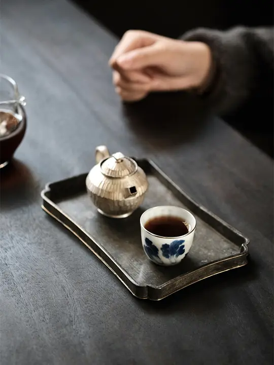 手作り青花白菜デザイン茶器【詩文杯・極上の柔らかさ】