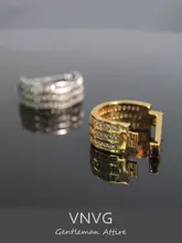 モビウスデザインのネクタイクリップ【水晶装飾・ファッショナブル・軽やか】