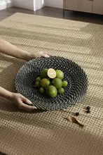侘寂風のフランス風 アンティークブラック果物トレイ【樹脂製・アート装飾用・デスクトップインテリア】