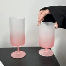 ジュースカップ 女性 用 家庭用 冷飲カップ ハイボールカップ マットな質感 グラデーションピンク