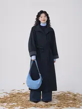 HTmeme ストライプデザインのロングトレンチコート【春用・レディース・高身長対応】